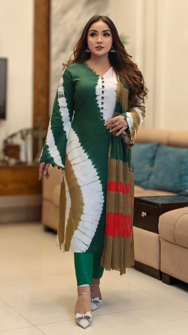 Boutique printed Cotton luxury 3 piece set